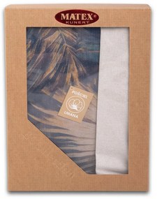 Pościel z mieszanki bawełny i lnu Wodne liście, 220 x 200 cm, 2x 70 x 80 cm