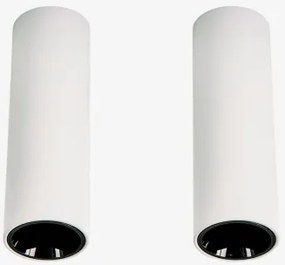 Pack 2 Okrągłych Natynkowych Plafonów Sufitowych Led Ø4 Cm Do Użytku Zewnętrznego, Aluminiowych Luisiana Biały - Czarny & 3 W & 19º & Białe Zimne Świa