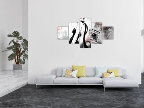 Obraz - Dama i Wieża Eiffla (125x70 cm)