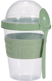EH Kubek do jogurtu z łyżeczką, 600 ml,plastikowy, mix kolorów