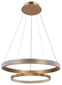 Wisząca okrągła złota lampa z kryształami - M079 B3-C05
