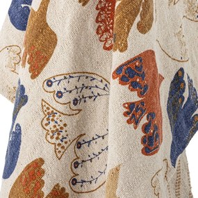 Brązowy koc z bawełny z recyklingu 130x160 cm Anniversary – Bloomingville