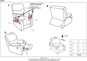 Fotel rozkładany Jeff