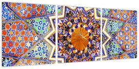 Obraz mozaiki (z zegarem) (90x30 cm)