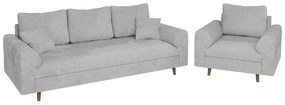 Jasnoszara sofa 210 cm Ariella – Ropez