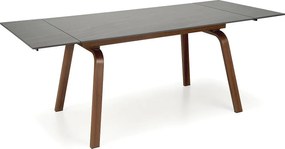 Stół rozkładany LOZANO 140(200)x82 czarny marmur/orzech