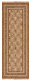 Chodnik odpowiedni na zewnątrz w naturalnym kolorze 80x230 cm Layla Border – Flair Rugs