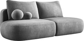 Sofa BLOOM Kanapa z funkcja spania i pojemnikiem w tkaninie APHRODITE 22 kolor POPIELATY