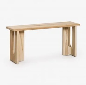 Ławka 100 Cm Z Drewna Tekowego Tessalit Jasne Drewno Tekowe - Sklum