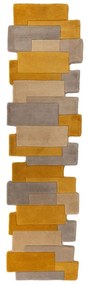 Żółto-beżowy wełniany chodnik Flair Rugs Collage, 60x230 cm