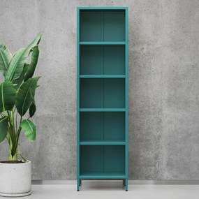 Regał na książki MARIO, 500 x 1800 x 350 mm, Modern: morski