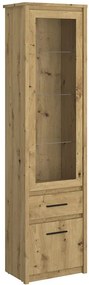 Szklana Witryna Do Salonu Dąb Artisan W9-T45
