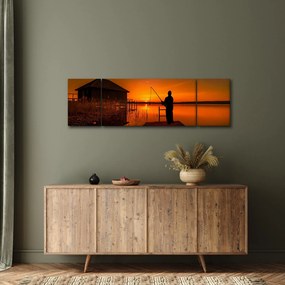 Obraz rybaka (170x50 cm)