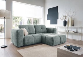 Masseno Narożnik ARTE z funkcją spania i pojemnikiem na pościel Narozniki L, Rozkładana sofa - Szary, BELLO 35