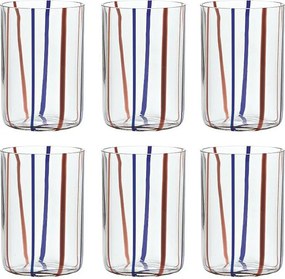 Szkło Zafferano Tirache w kolorze ametystowo-niebieskim, dwukolorowe, borokrzemianowe, opakowanie 6 sztuk