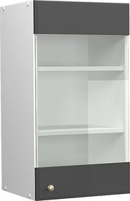 Szklana szafka kuchenna antracytowo-złoty 40x34.1x72 fame-line