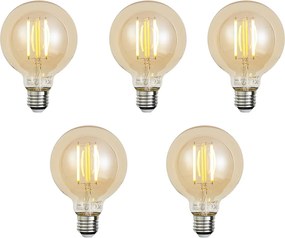 Zestaw 5 inteligentnych żarówek LED E27 z możliwością ściemniania G95 Gold 7W 806 lm 1800-6500K