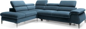 Masseno Narożnik MESTO z funkcją spania i pojemnikiem na pościel Narozniki L, Rozkładana sofa - Niebieski, VOGUE 13