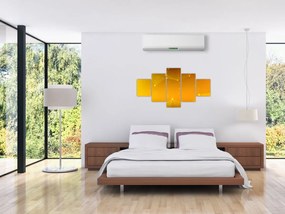 Abstrakcyjny żółty obraz (125x70 cm)