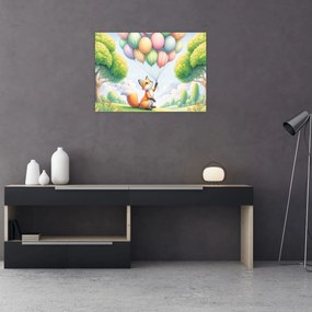 Obraz – Szczęśliwy lis (70x50 cm)