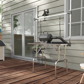 Stół trymerski Stół do strzyżenia z regulacją wysokości z dolnym koszem dla psów składany czarny | Aosom.pl