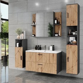 Zestaw mebli łazienkowych antracyt 100x44.6x57 irma