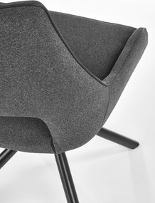 Tapicerowane krzesło z krzyżującą się podstawą K409