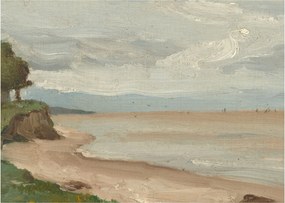 Obraz - Jean-Baptiste-Camille Corot, Beach Near Etretat, reprodukcje (70x50 cm)