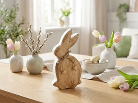 Drewniany wielkanocny zając RABELLO 20 cm, biały