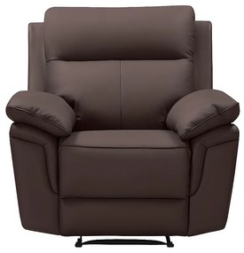 Fotel ze skóry bawolej z funkcją relax PAKITA - brązowy