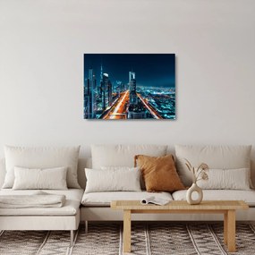 Obraz na szkle  - Noc w Dubaju (70x50 cm)