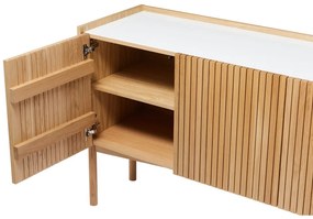 Niska komoda w dekorze dębu w naturalnym kolorze 177x42 cm Bottrup – Woodman