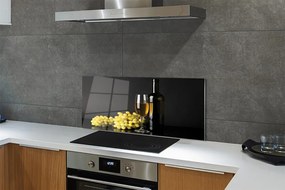 Panel szklany do Kuchni Wino w Otoczeniu Owoców