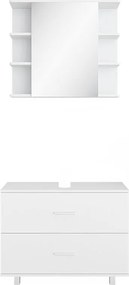 Zestaw mebli łazienkowych biały 80.2x33x60.8 ilias