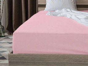 PrzytulneMieszkanie.pl Jersey prześcieradło różowe 90 x 200 cm