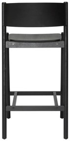 Czarny hoker w dekorze dębu (wysokość siedziska 75 cm) Oblique – Hübsch