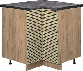 Szafka narożna panel dębowy 80.5x60x82 fame-line