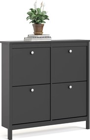 Czarna szafka na obuwie na nóżkach Madrid