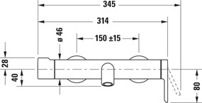Duravit C.1 Einhebel-Wannenmischer Aufputz