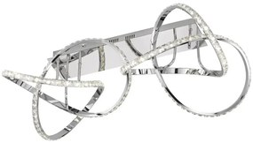 LED ściemnialna lampa sufitowa ABRO LED/49W/230V błyszczący chrom