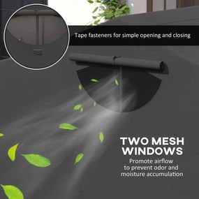 Składany zewnętrzny pokrowiec motocyklowy Outsunny Wodoodporny Ochronny Zimowy XXL 345cmx135cmx191cm Czarny