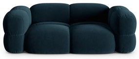 Ciemnoniebieska aksamitna sofa 210 cm Loretto – Cosmopolitan Design