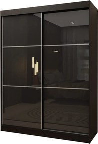 Szafa Przesuwna VITALE 150 cm Szafa Dwudrzwiowa Czarna