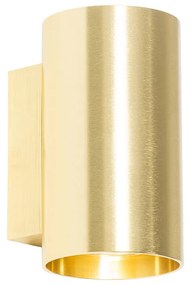 Inteligentna lampa ścienna złota okrągła z 2 żarówkami WiFi GU10 - Sandy