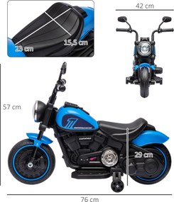 HOMCOM Motocykl Elektryczny dla Dzieci 6V Zabawka Pojazd dla Maluchów 15-3 lata Różowy i Czarny | Aosom PL