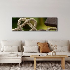 Obraz serca z liny (170x50 cm)