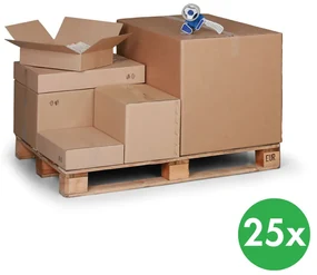 Karton z klapami, tektura 3-warstwowa, 200x200x100 mm