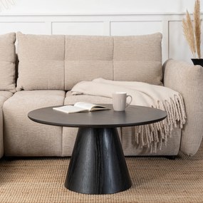 Stolik Kawowy CASSANDER MAX 80 cm Czarny Nowoczesny Loft