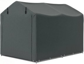 Outsunny Namiot garażowy, wodoodporny namiot z drzwiami, odporny na UV 220 x 157 x 165 cm Ciemnoszary