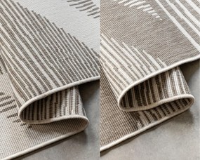 Dywan dwustronny zewnętrzny Gemini romby brązowo-kremowy 80 cm x 150 cm